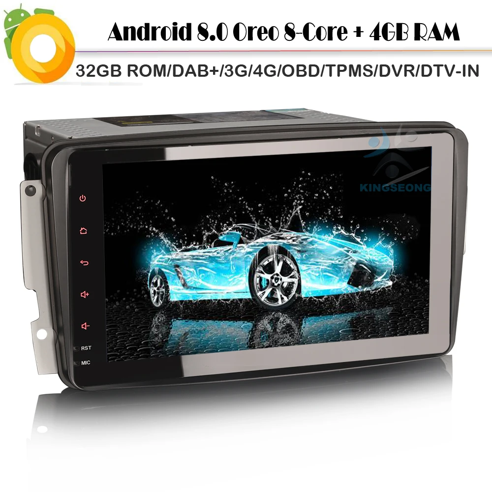 Автомобильный мультимедийный плеер DAB + Android 8 0 для Mercedes Benz C Class/CLK W203 S203 C209 W209 WiFi 4G GPS