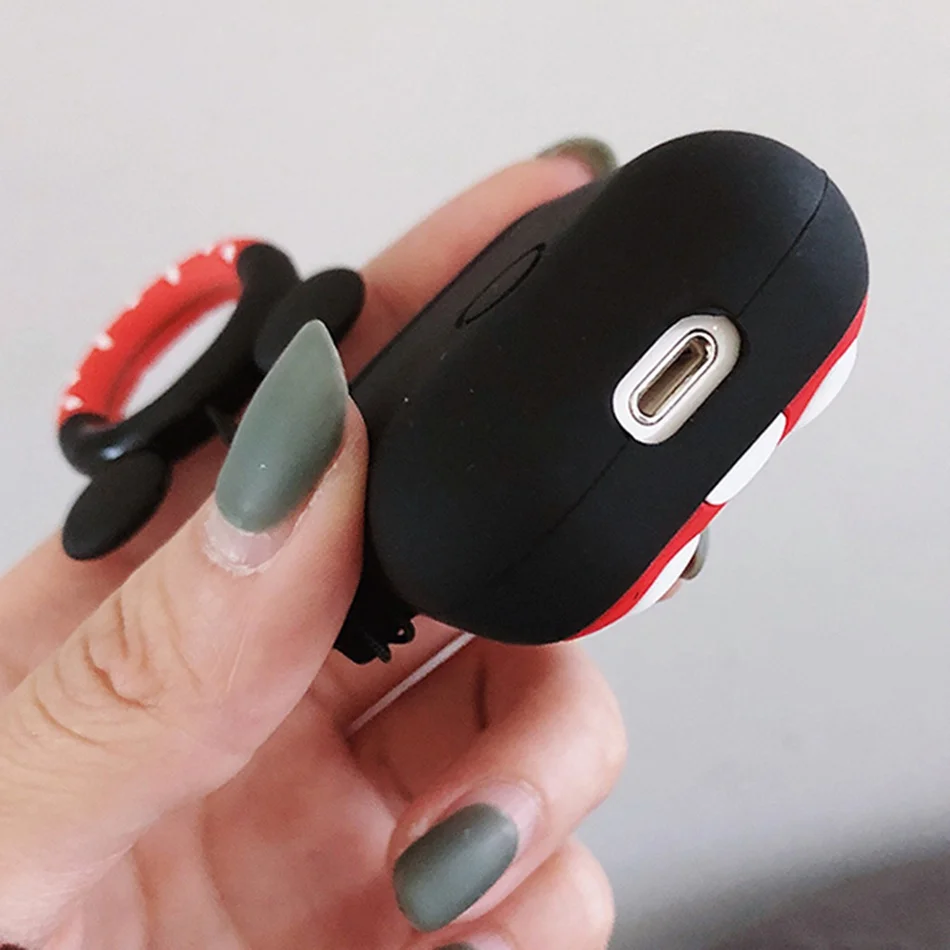 Беспроводной чехол для наушников с Микки Маусом для Apple Airpod, чехол, милые Мультяшные силиконовые защитные аксессуары для Airpods, чехол s