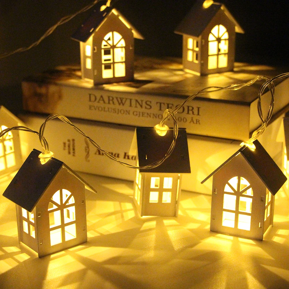 2 м 10 светодиодный Сказочный светильник в стиле дома Рождественская гирлянда USB