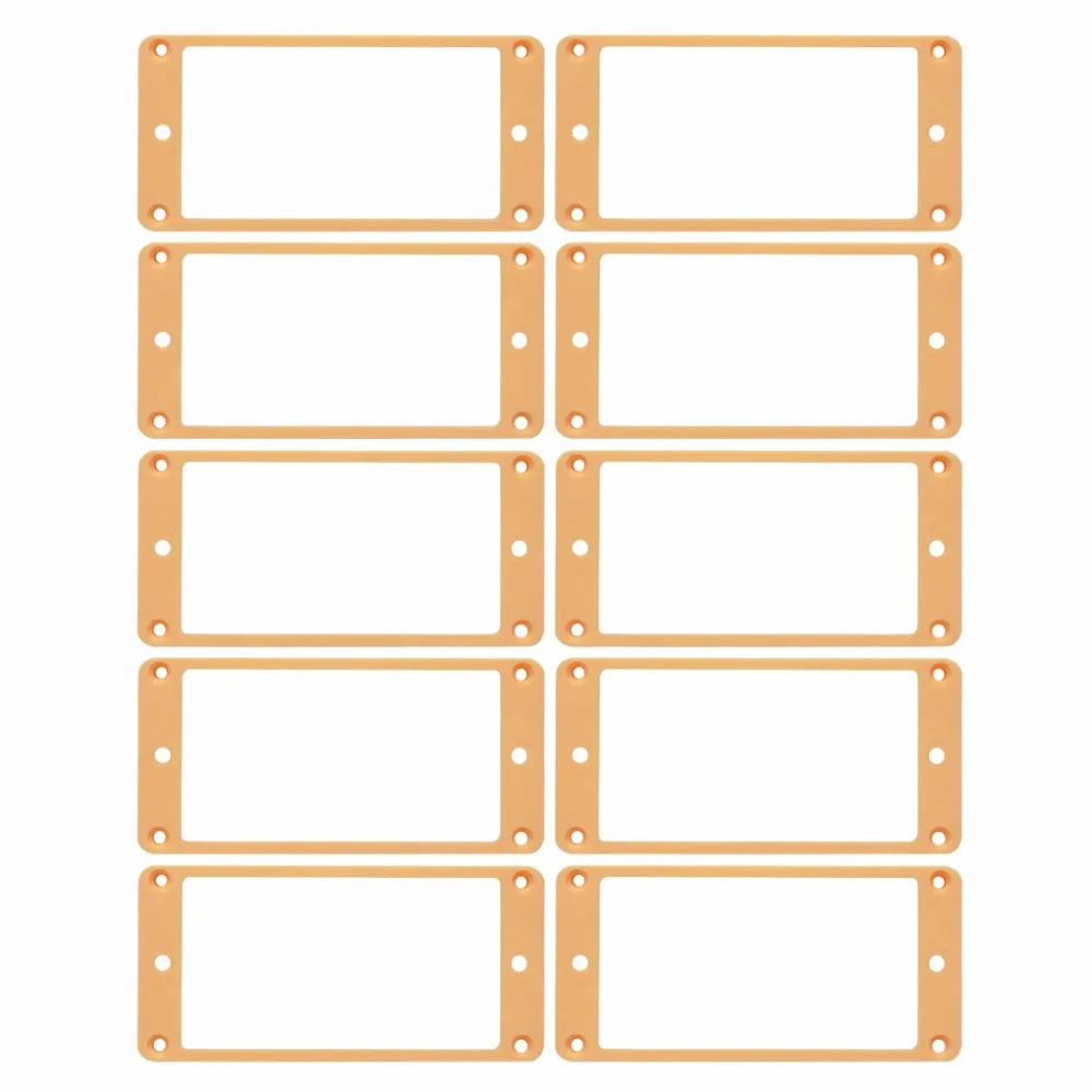 FLEOR 10 Sets of Cream ABS Curved Guitar Humbucker Pickup Frame Mounting Rings Bridge &amp Neck for LP | Спорт и развлечения
