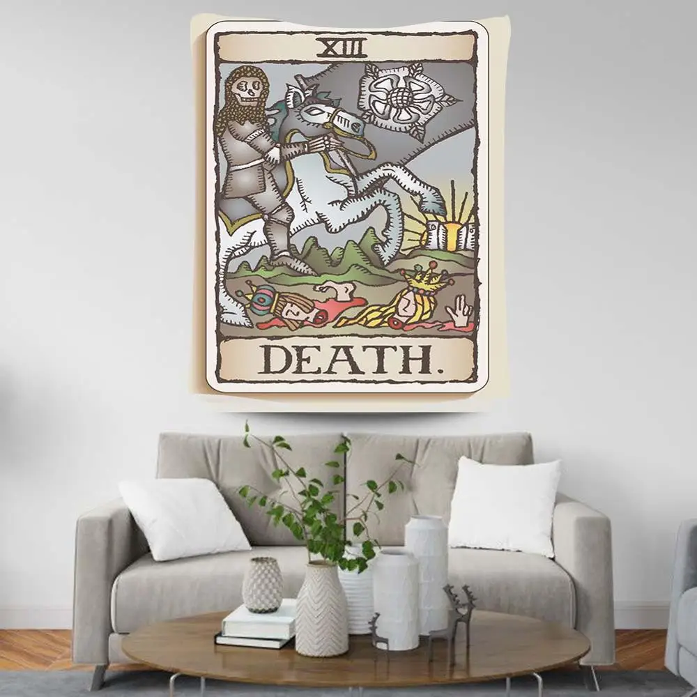 Гобелен на стену с изображением повешенного человека из крупных арканов Wanddecoratie Stof для украшения стен, тканевый гобелен с изображением Таро - Цвет: 4