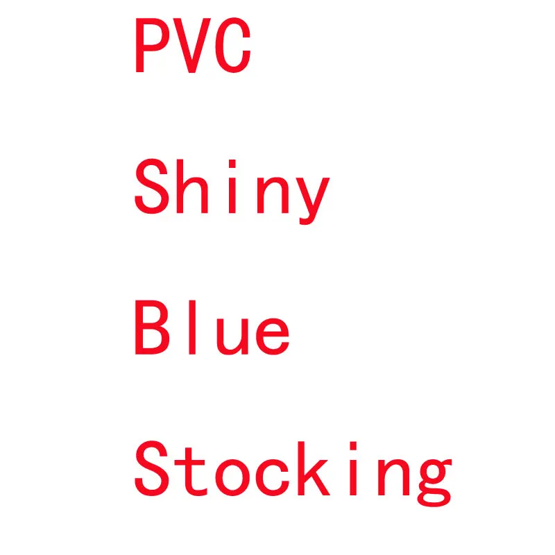 Blue PVC Shiny Мейз размера плюс латексные блестящие высокие чулки ПВХ Косплей Панк Хип-поп Джаз искусственная кожа Чулки мото Байкер Клубная сценическая одежда F34 - Цвет: Blue PVC Shiny