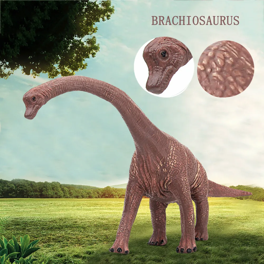 Динозавр модель игрушки многоцветные Развивающие для детей Brachiosaurus мультяшная