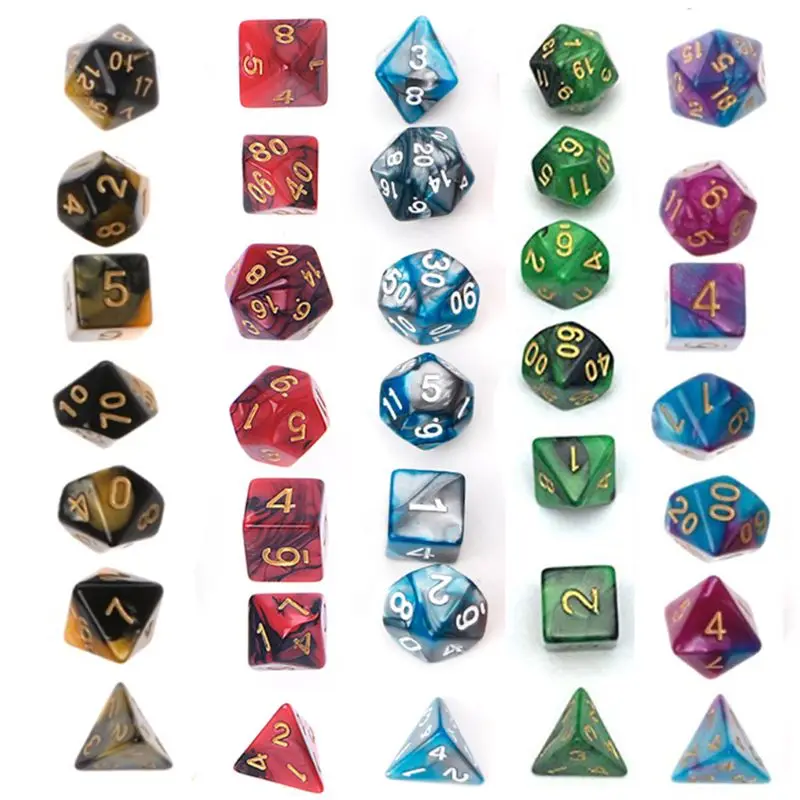 5x7 Die серии два цвета Подземелья и Драконы DND RPG MTG настольные игры кости с