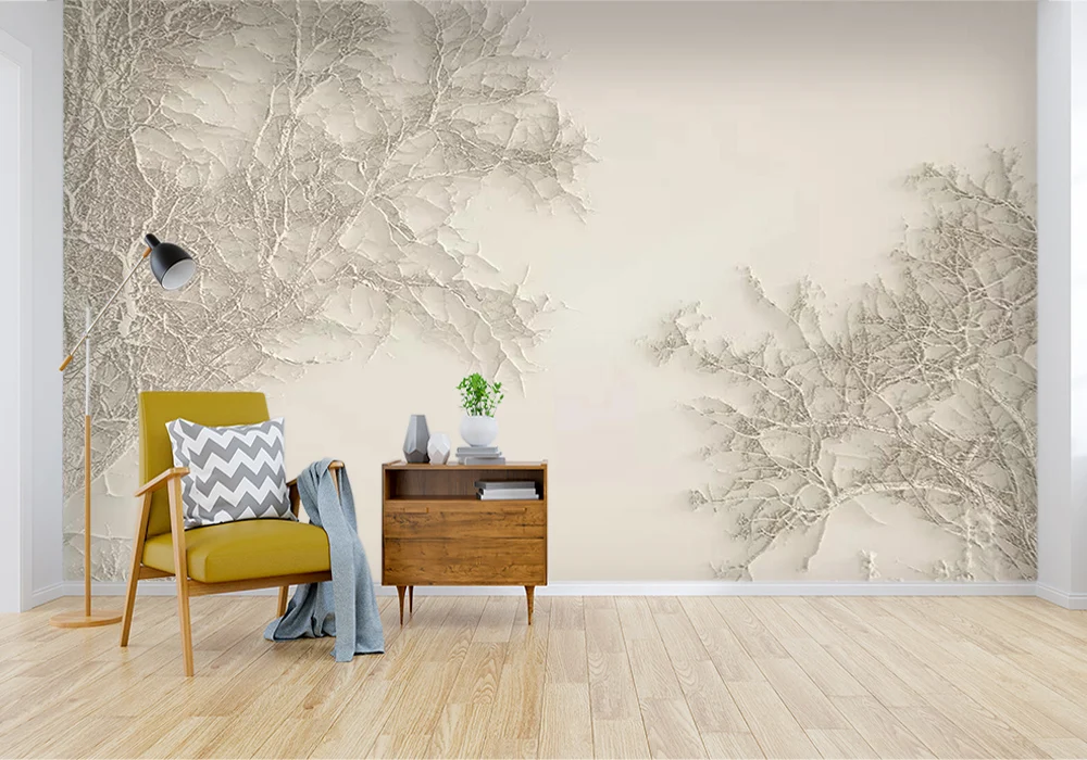 

[Self-Adhesive] 3D Gray White Branches 66 Wall Paper mural Wall Print Decal Wall Murals