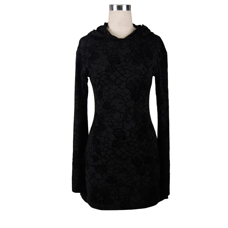 2018 Дьявол Мода Панк готика Сексуальное Женское Платье с расклешенным рукавом