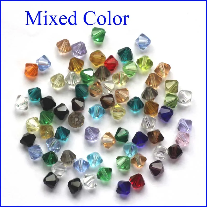 Оптовая продажа 6 мм 300 шт./лот прозрачные биконусные стеклянные бусины с