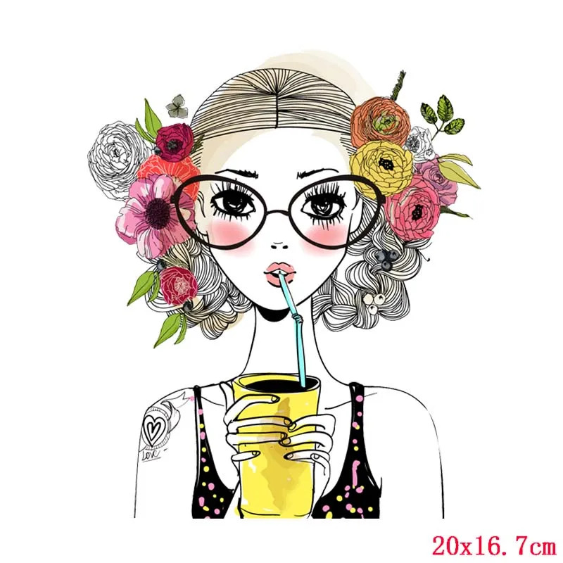 Pulaqi/Модная одежда для девочек с героями мультфильмов утюгом нашивками на одежду