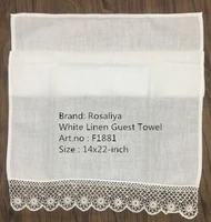 set of 12 home garden hand towels linen lace border tea towel 14x22 inch cleaning cloth guest hand dish kitchen bathroom towels