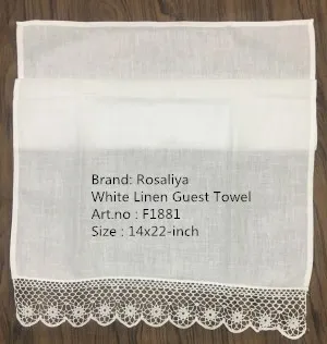 Set of 12 Home Garden Hand Towels Linen Lace Border Tea Towel 14X22-inch Cleaning Cloth Guest Dish Kitchen Bathroom | Аксессуары для