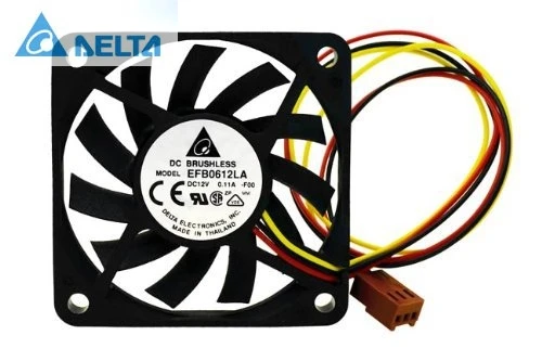 Для delta EFB0612LA 60x60x10 мм 3 провода 60 6 см DC 12 В 13.5CFM серверный инвертор осевой кулер