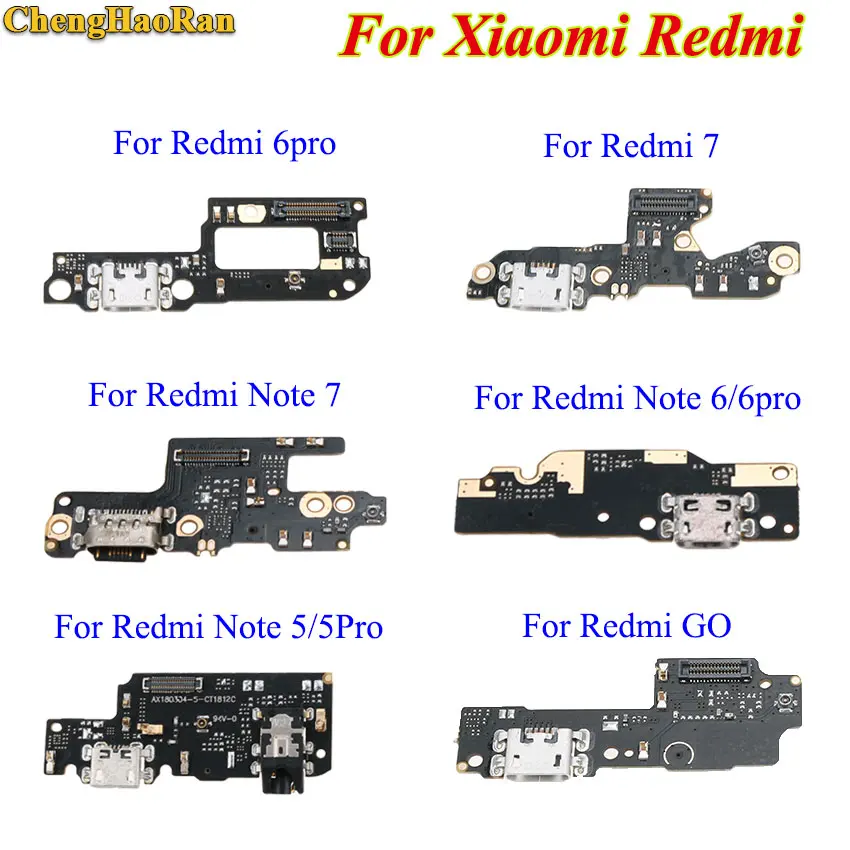 Зарядный порт ChengHaoRan соединительная плата запчасти гибкий кабель для XiaoMi Redmi Note 5 6
