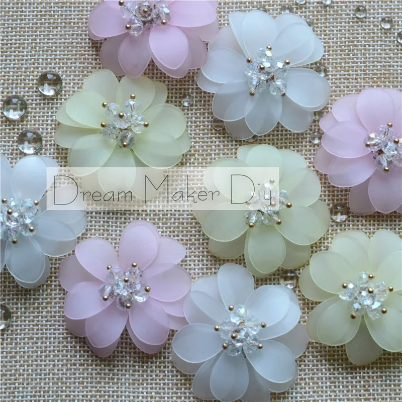 Цветы из смолы с плоской задней стороной 6 шт./лот около 40 мм|for crafts|accessories for craftsflower
