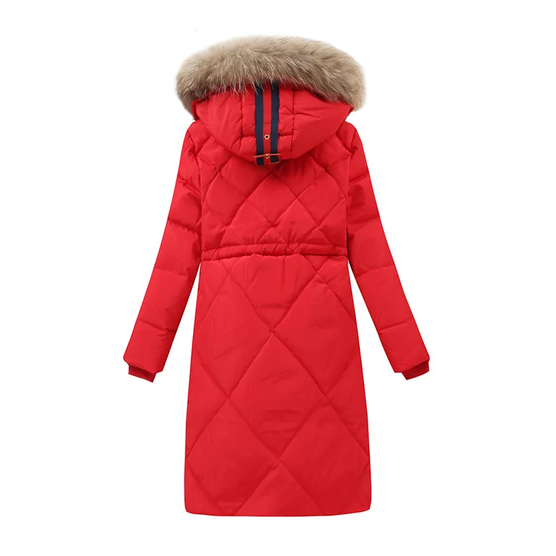 Kids Winter Down Coat Real Raccoon Collar Jacket Warm Girls Parkas Female Overcoat Cotton 2017 New Collection 7-16T | Детская одежда и