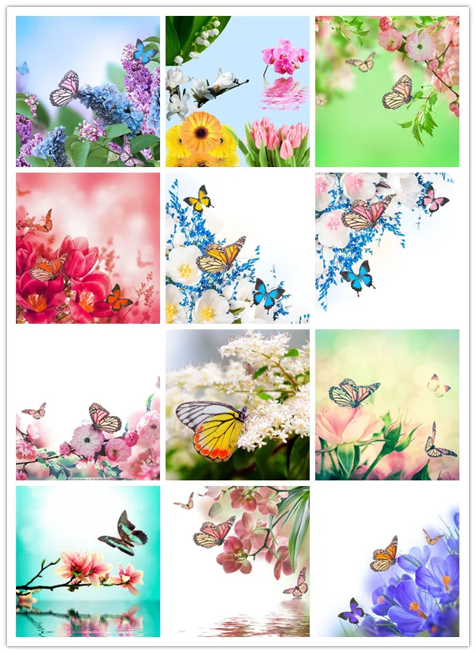 Zhui star 5D DIY Diamond Painting Cross Stitch Butterflies in Love with Flowers Needlework Embroidery Full Decor | Дом и сад