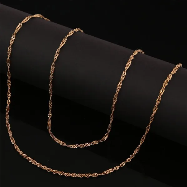 Винни Дизайн Ювелирные изделия 80 см спиральное плетение цепочка Ожерелье для