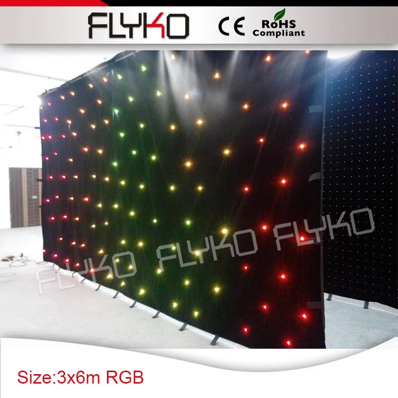 FLYKO 3*6m fiexible china animation images led curtain display star | Освещение