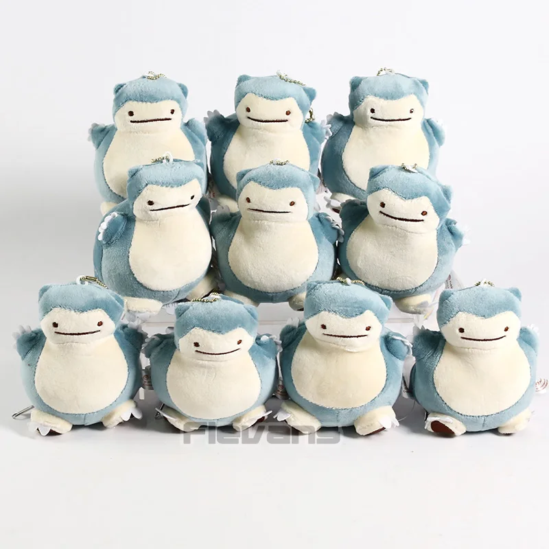Ditto трансформер чармандер Бульбазавр Сквиртл снорлакс Lapras poliwrith Cleffa Gengar Подвески Плюшевые игрушки куклы 10 шт./лот