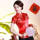 Классическая тонкая китайская женская летняя рубашка с воротником Мандарин, традиционная блуза дракон, винтажная одежда, топы с короткими рукавами