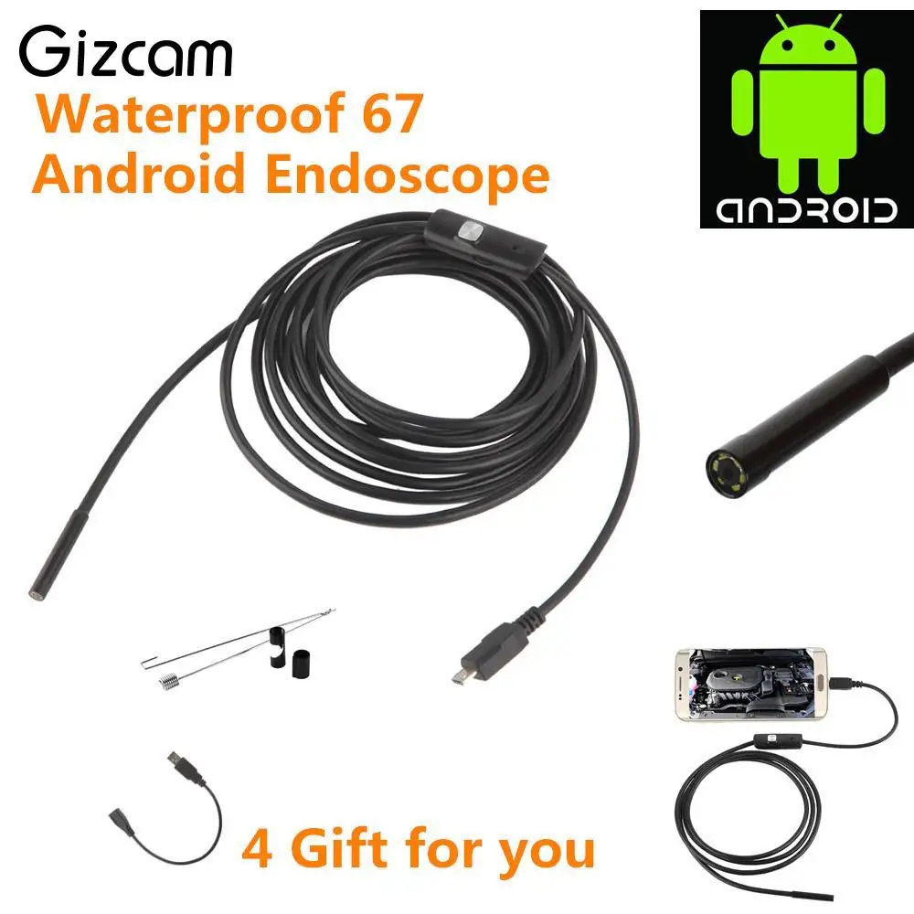 1 м/1 5 м/3 м/5 м 7 мм 480 P на базе Android с поддержкой OTG телефонный эндоскоп бороскоп