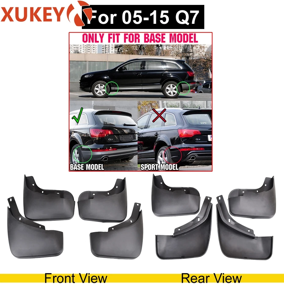 For Audi Q7 05-15 Оригинальные XUKEY Автомобильные Брызговики для Audi Q3 Q5 FY Q7 S-Line SQ5 Брызговики крыло брызговиков Передние Задние - Цвет: For Audi Q7 05-15
