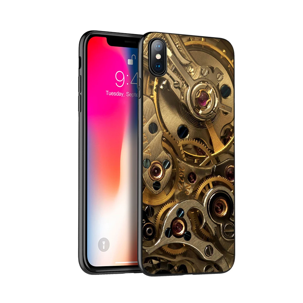 Черный чехол из ТПУ для iphone 5 5s se 6 6s 7 8 plus x 10 силиконовый XR XS 11 pro MAX механическое