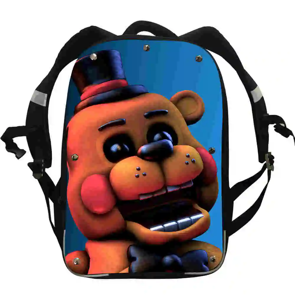 FNAF аниме-рюкзаки животные волк галактика UT Фредди сумки Чика; Фокси мальчиков девочек подростков школьные сумки Mochila коробка ланч Карандаш Чехол - Цвет: Q