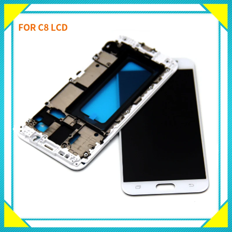 Черный Белый для SAMSUNG GALAXY C8 C7100 ЖК дисплей сенсорный экран дигитайзер сборка C710F