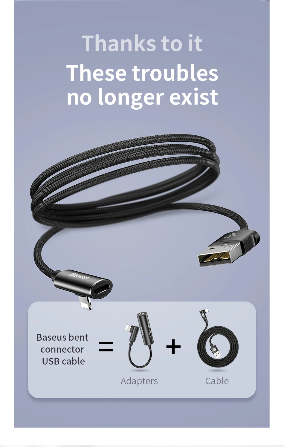 Baseus 2 в 1 USB кабель для iPhone XR Xs Max Быстрая зарядка USB адаптер для iPhone Xs 8 7 Plus USB зарядное устройство кабель для iPhone адаптер