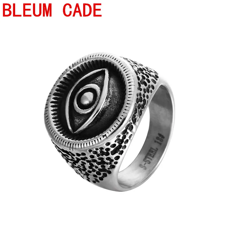 

Punk Stainless steel eye symbol Signet Ring Mens Women Biker Lord God Eye Ring