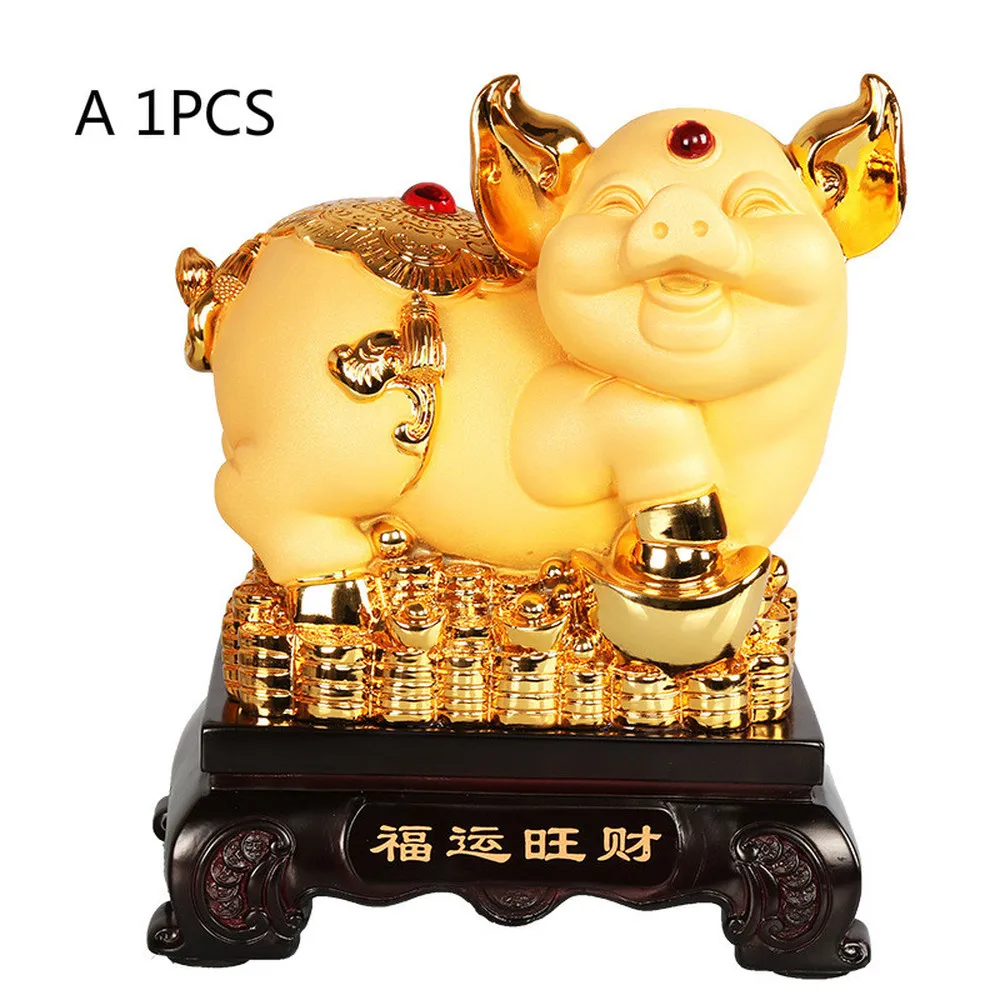 

1 PCS Pig ornaments of home living room TV cabinet office decorations rich and happy zodiac pig LU724142