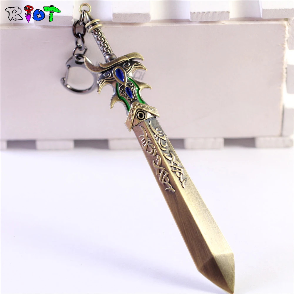 17 см игра Лига Легенд LOL Weapon Модель брелок цинковая Подвеска из ювелирного сплава