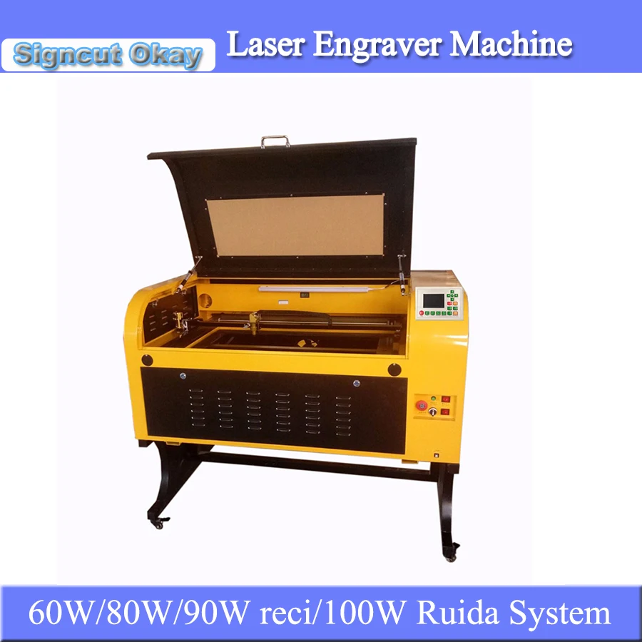 

Ruida 6442s control system CNC laser engraver and cutter machine laser engraving machine 6090 with 60W/80W/90W reci/100W power
