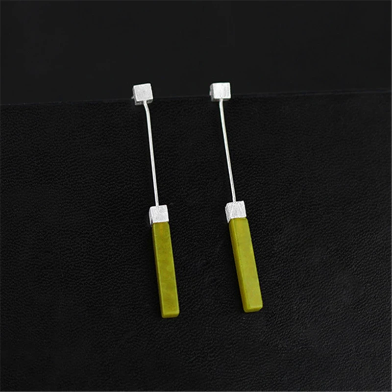 Женские серьги подвески INATURE простые геометрические прямоугольные из