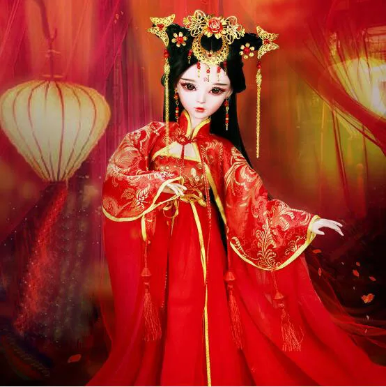 Классические 1/3 полностью силиконовые виниловые куклы Bjd макияж невесты 23 шарнир