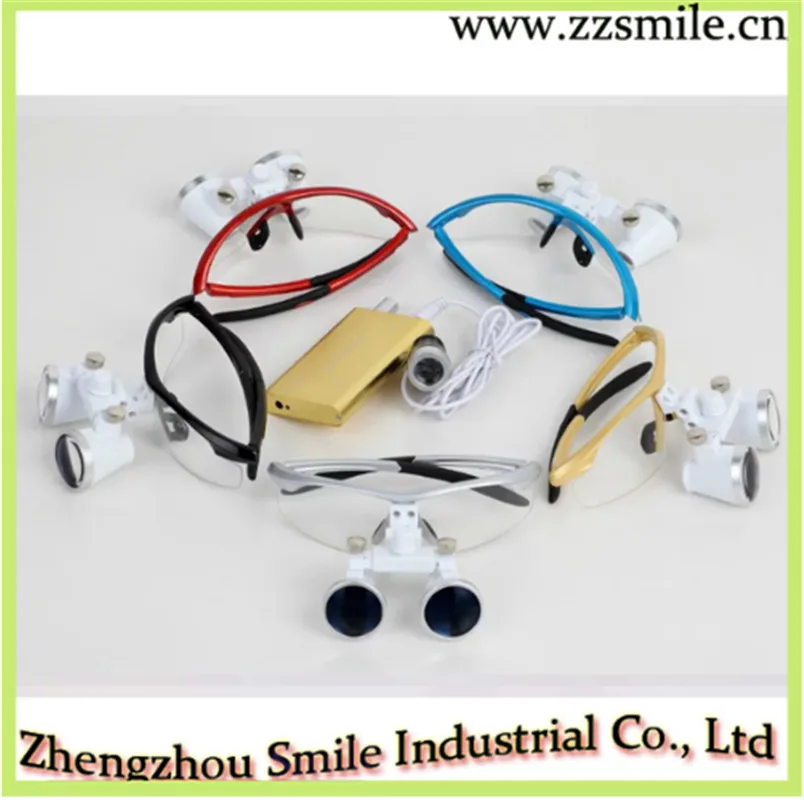 Пластиковые 2.5X стоматологические лупы с батареей/Портативные Хирургические