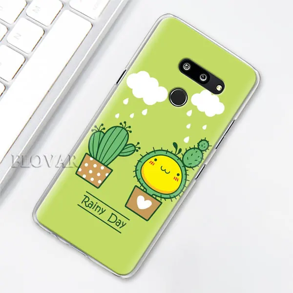 Чехлы для телефонов с кактусами для LG G6 G7 Plus G8 ThinQ V40 V50 ThinQ Q6 Q7 Q8 Жесткий Чехол для ПК - Color: J013