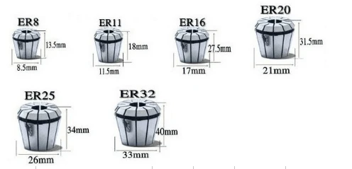 DGAMDJ 10 шт./компл. ER16 3 мм-10 мм 1/4 1/8 прецизионная пружинная Цанга станок с ЧПУ фрезерный токарный станок ER16 Весна Цанга