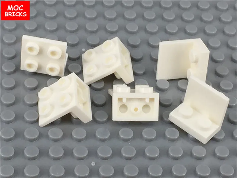 10 шт./лот MOC кирпичи белый кронштейн 1x2 2x2 перевернутый подходит для 99207 DIY