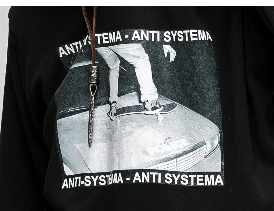 Aelfric Eden, Мужской пуловер с принтом в виде готических букв и скейтборда, ANTI-SYSTEMA, толстовка с капюшоном, мужские флисовые теплые свободные толстовки