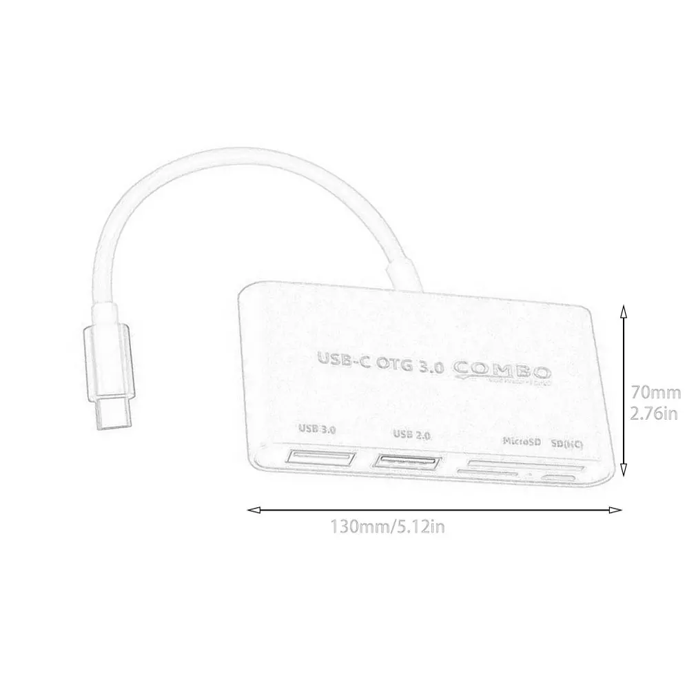 Компактный размер type-c OTG 3 0 кардридер USB 1 тип-c к USB3.0 концентратор TF адаптер
