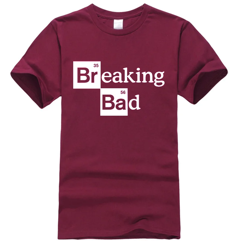 Мужские футболки Walter White, хлопковые топы с круглым вырезом, Heisenberg, Мужская футболка с коротким рукавом, Повседневная футболка с принтом "Breaking Bad" для мужчин - Цвет: LS 1