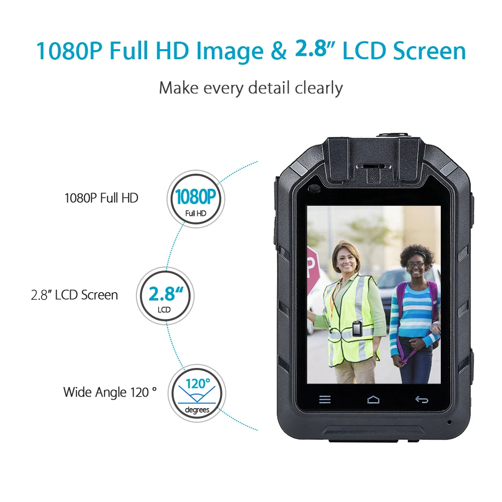 Boblov WG4 2.8 дюймов ЖК дисплей HD 1080 P MTK чип ИК Ночное видение ношения на теле Камера 4 г
