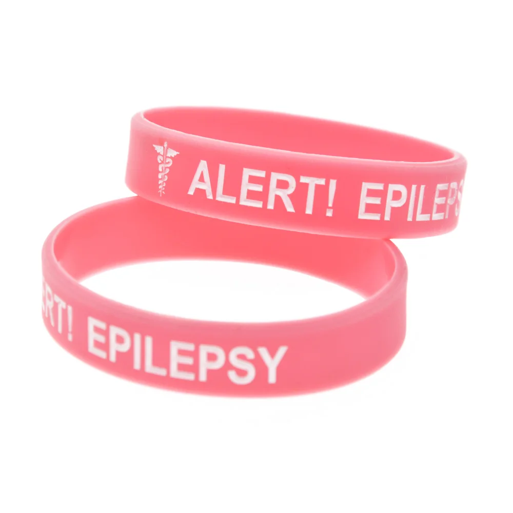 

1PC Alert Epilepsy Silicone Wristband for Daily Reminder Kids Size Candy Color