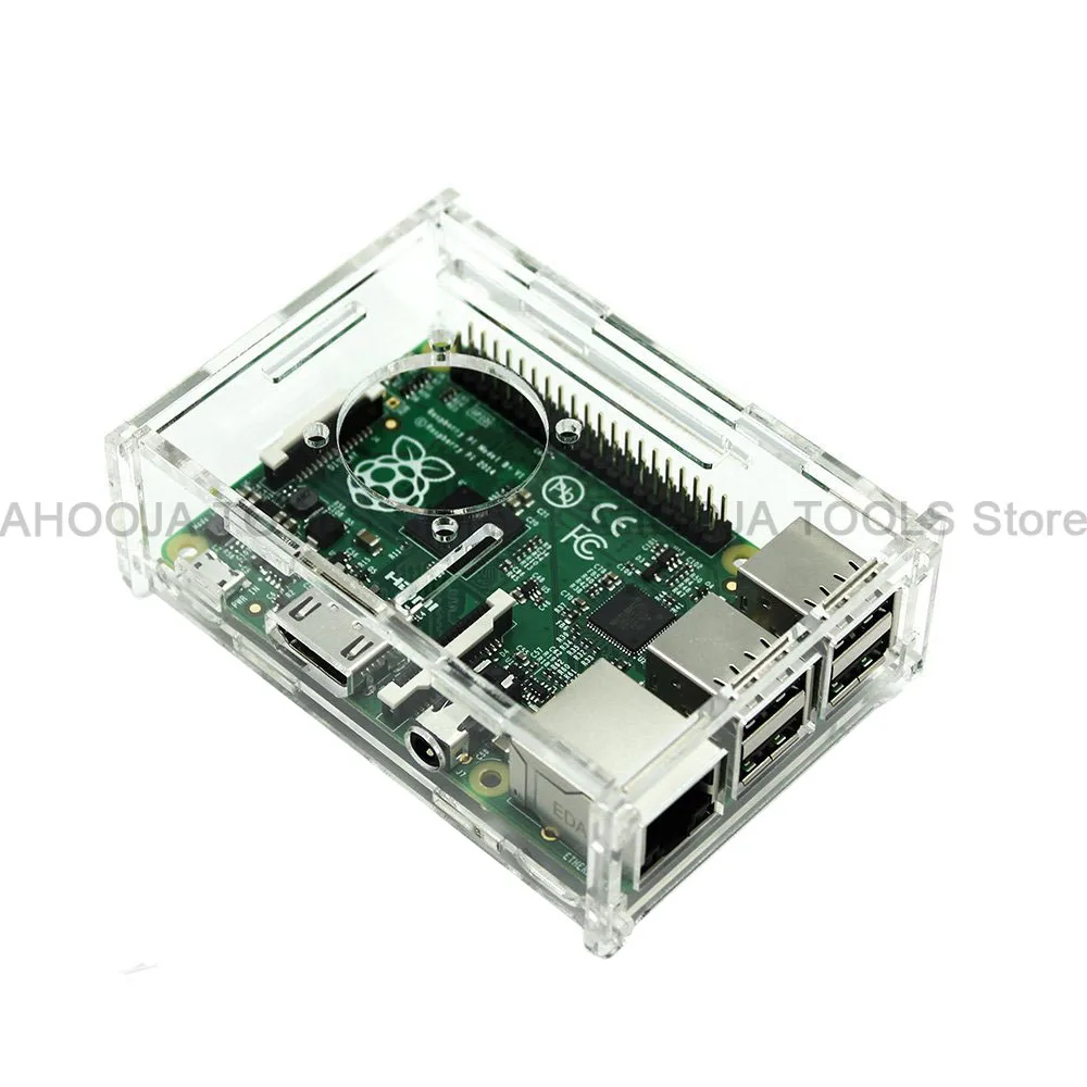 Hot Raspberry Pi 3B Transparent Acrylic Box Shell Removable Cover Case With Cooling Fan For 2/3 Model B | Инструменты