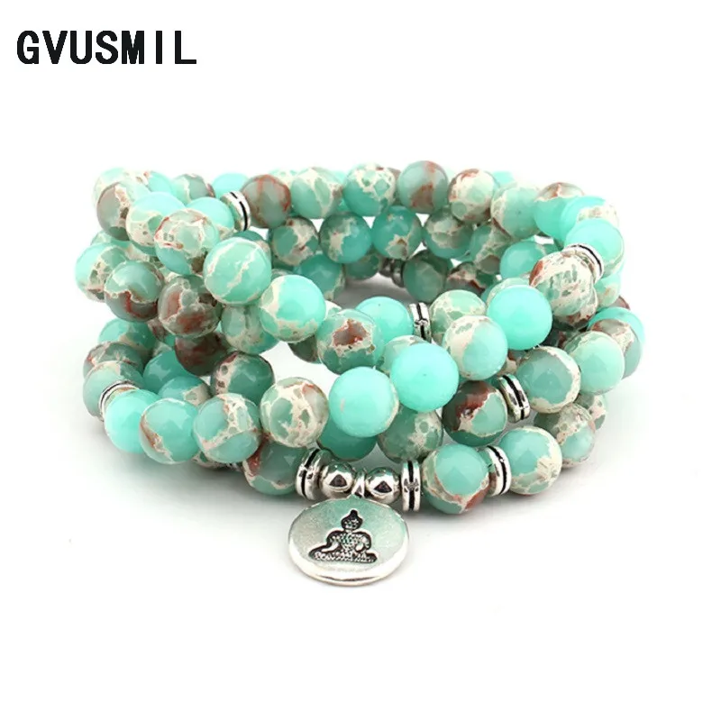 

Fashion Design Howlite Natural Stone Bracelet 108 Beads Wrap Bracelet or High Quality Bracelet