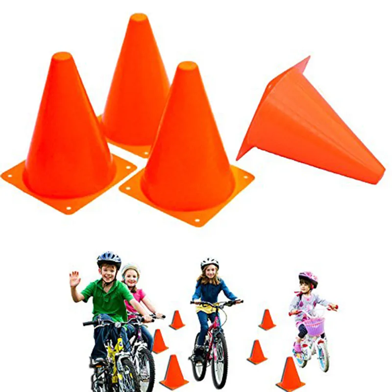 

12Pcs 18cm Dazzling Toys Traffic Orange Cones Marker Course Football Riding Excercise Supplies DX88