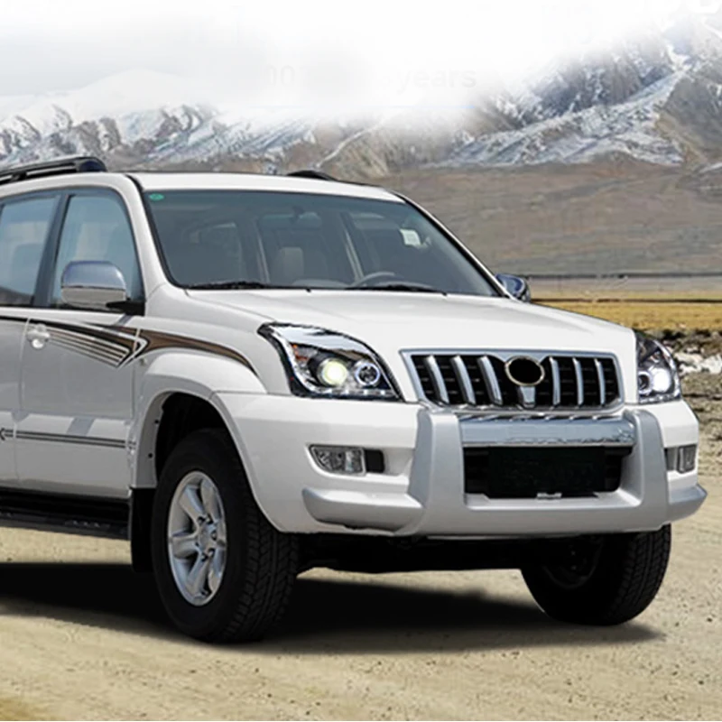 Hlxg фары в сборе для Toyota Prado 2003 2009 светодиодные DRL H7 Hid Bi Xenon луч Противотуманные