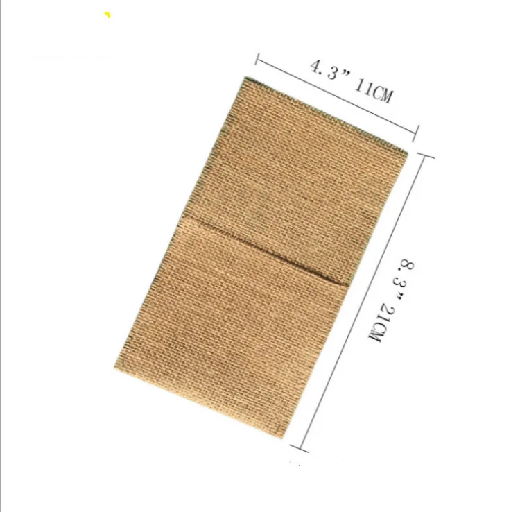 

Burlap Cutlery Bags Hessian Knife Fork Tableware Utensil Linen Flatware Holder Jute Pouch Silverware Pockets for Wedding Decor