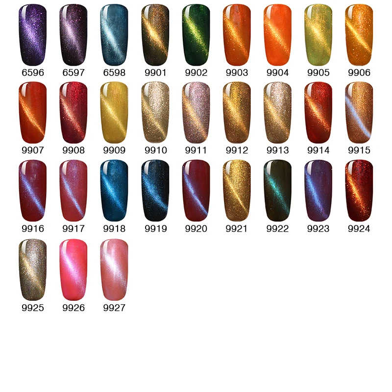 

Elite99 7ml 10 Pieces Cat Eye Gel Polish With 1 Nail Art Magnetic Soak Off Led UV Gel Nail Polish Magnetic Effect Gelpolish